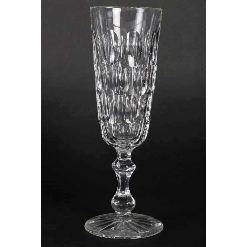 6 flutes à champagne Baccarat, XIXème siècle | Biron 6 flutes à champagne Baccarat, XIXème siècle
