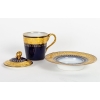 Tasse trembleuse, bleue et or | Biron Tasse trembleuse, bleue et or