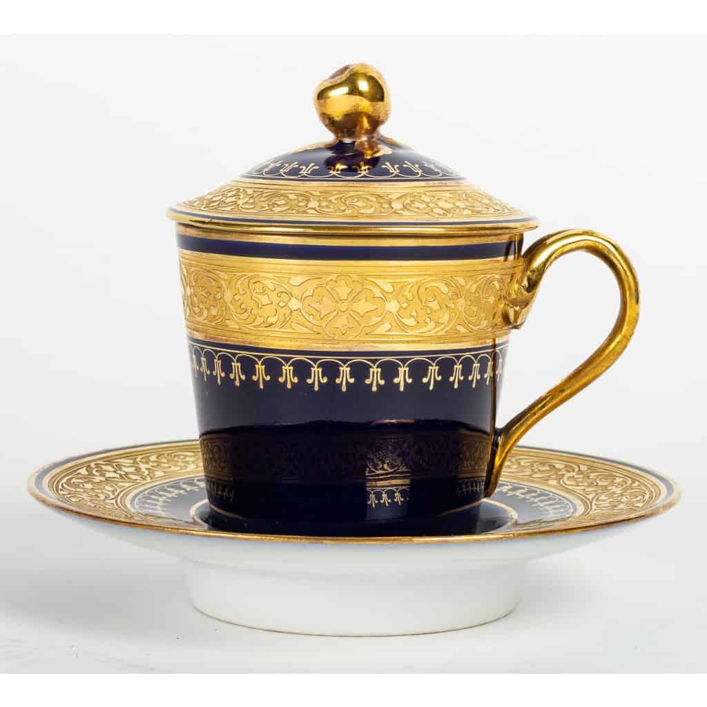 Tasse trembleuse, bleue et or | Biron Tasse trembleuse, bleue et or