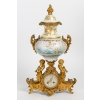 Garniture de cheminée en bronze doré et porcelaine de Sèvres | Biron Garniture de cheminée en bronze doré et porcelaine de Sèvres