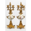 Garniture de cheminée en bronze doré et porcelaine de Sèvres | Biron Garniture de cheminée en bronze doré et porcelaine de Sèvres