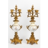 Garniture de cheminée en bronze doré et porcelaine de Sèvres | Biron Garniture de cheminée en bronze doré et porcelaine de Sèvres