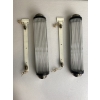 1970′ Paire d’appliques à Tubes de Verre DLG Genet Michon Ou Petitot | Biron ||||||||||||||