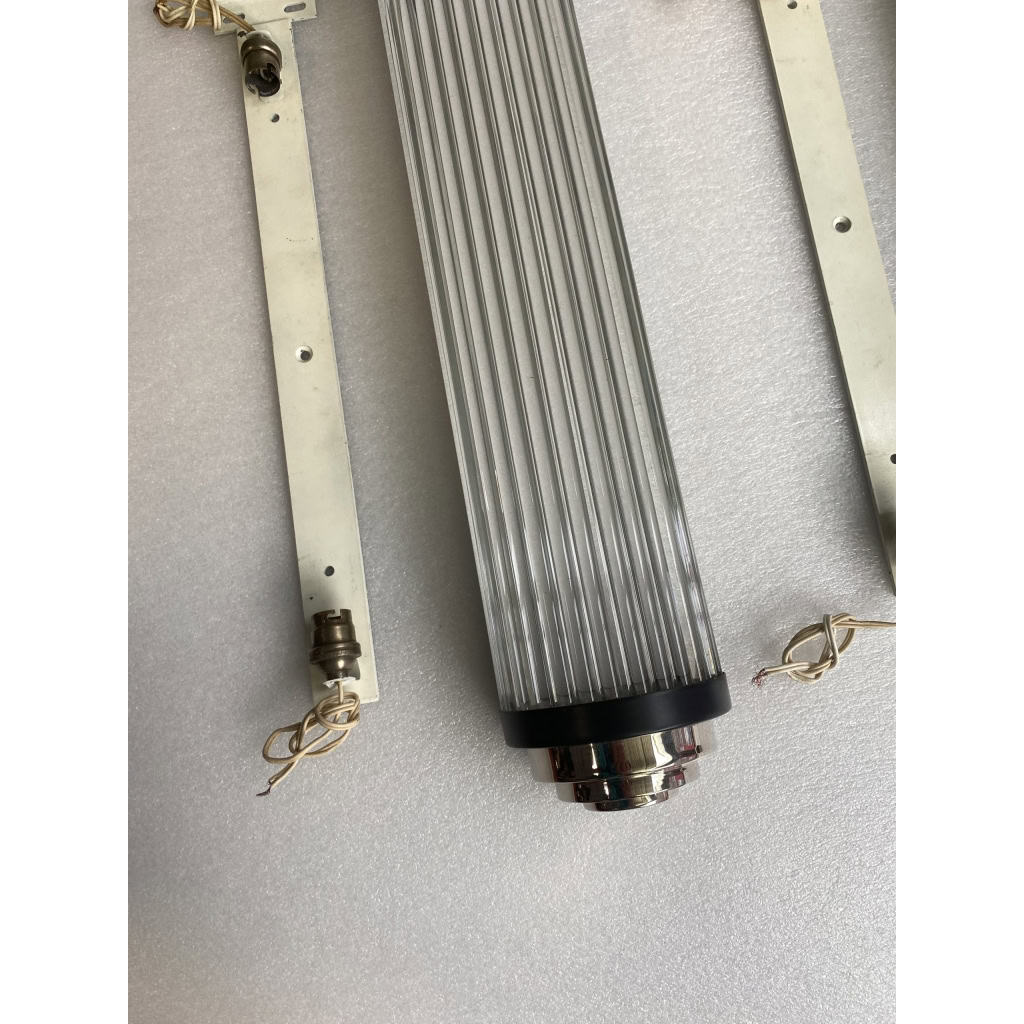 1970′ Paire d’appliques à Tubes de Verre DLG Genet Michon Ou Petitot | Biron 1970′ Paire d’appliques à Tubes de Verre DLG Genet Michon Ou Petitot