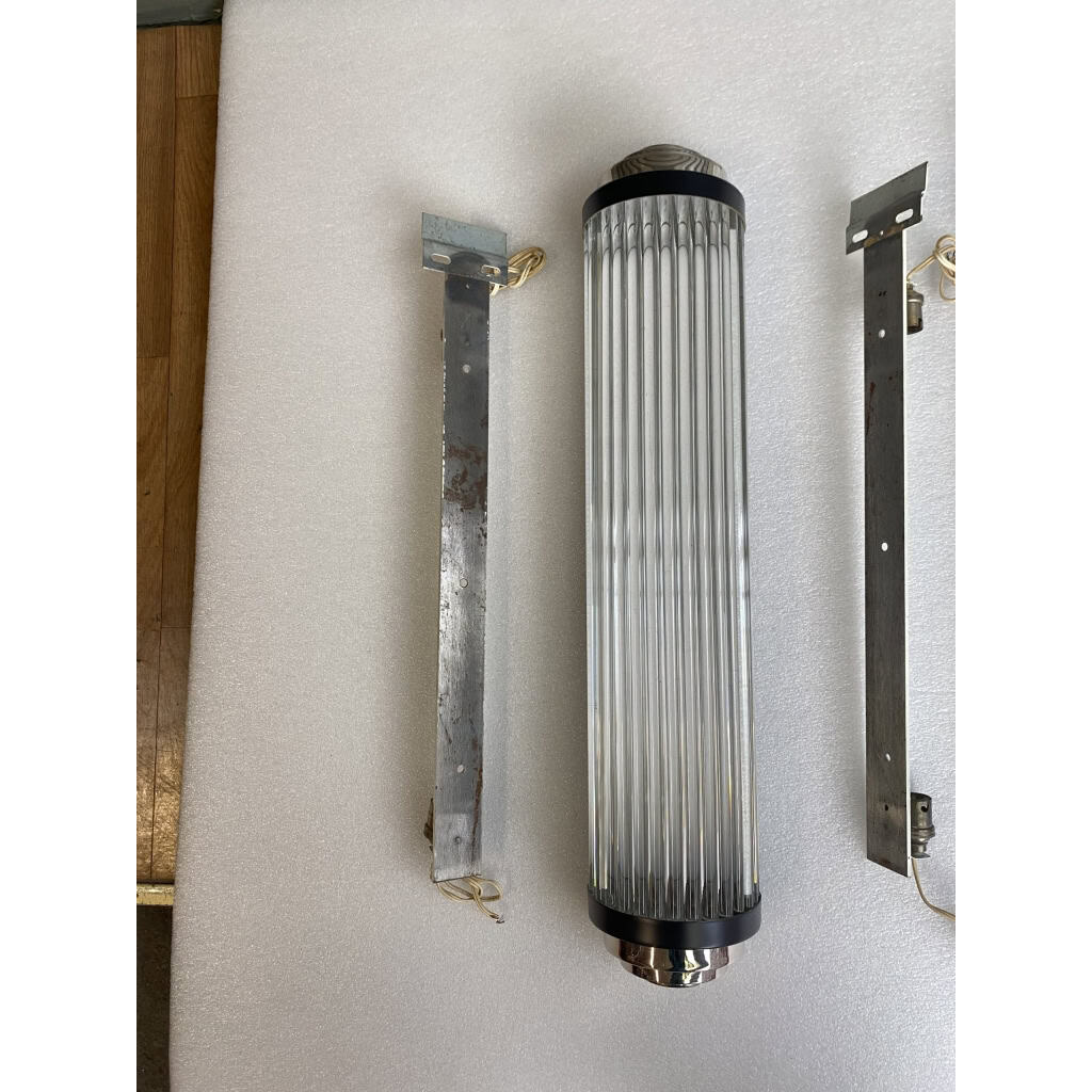 1970′ Paire d’appliques à Tubes de Verre DLG Genet Michon Ou Petitot | Biron 1970′ Paire d’appliques à Tubes de Verre DLG Genet Michon Ou Petitot