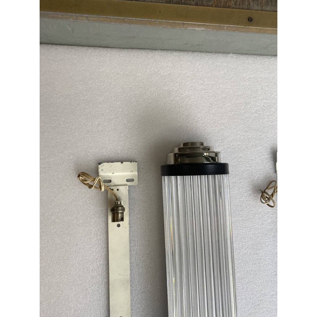 1970′ Paire d’appliques à Tubes de Verre DLG Genet Michon Ou Petitot | Biron 1970′ Paire d’appliques à Tubes de Verre DLG Genet Michon Ou Petitot