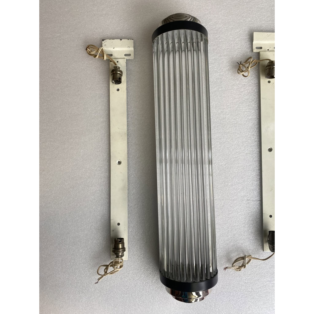 1970′ Paire d’appliques à Tubes de Verre DLG Genet Michon Ou Petitot | Biron 1970′ Paire d’appliques à Tubes de Verre DLG Genet Michon Ou Petitot