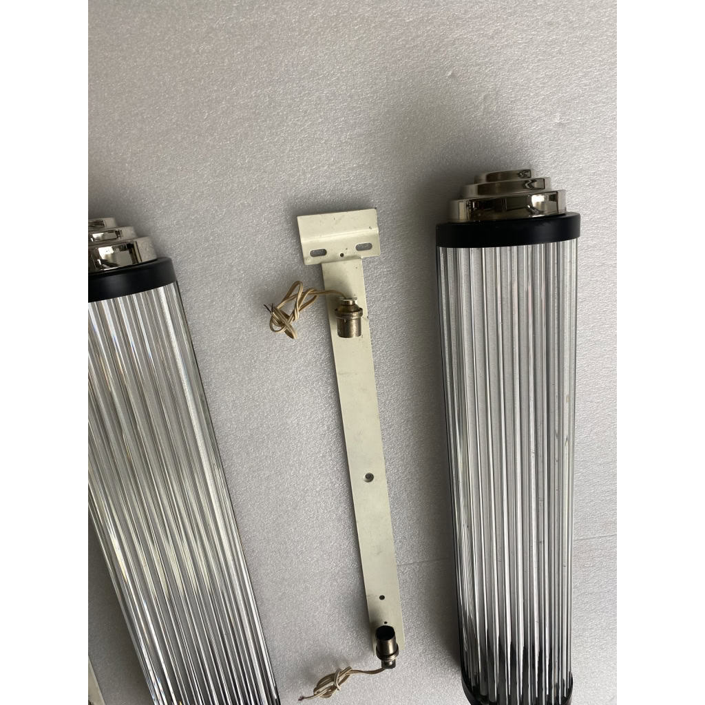 1970′ Paire d’appliques à Tubes de Verre DLG Genet Michon Ou Petitot | Biron 1970′ Paire d’appliques à Tubes de Verre DLG Genet Michon Ou Petitot