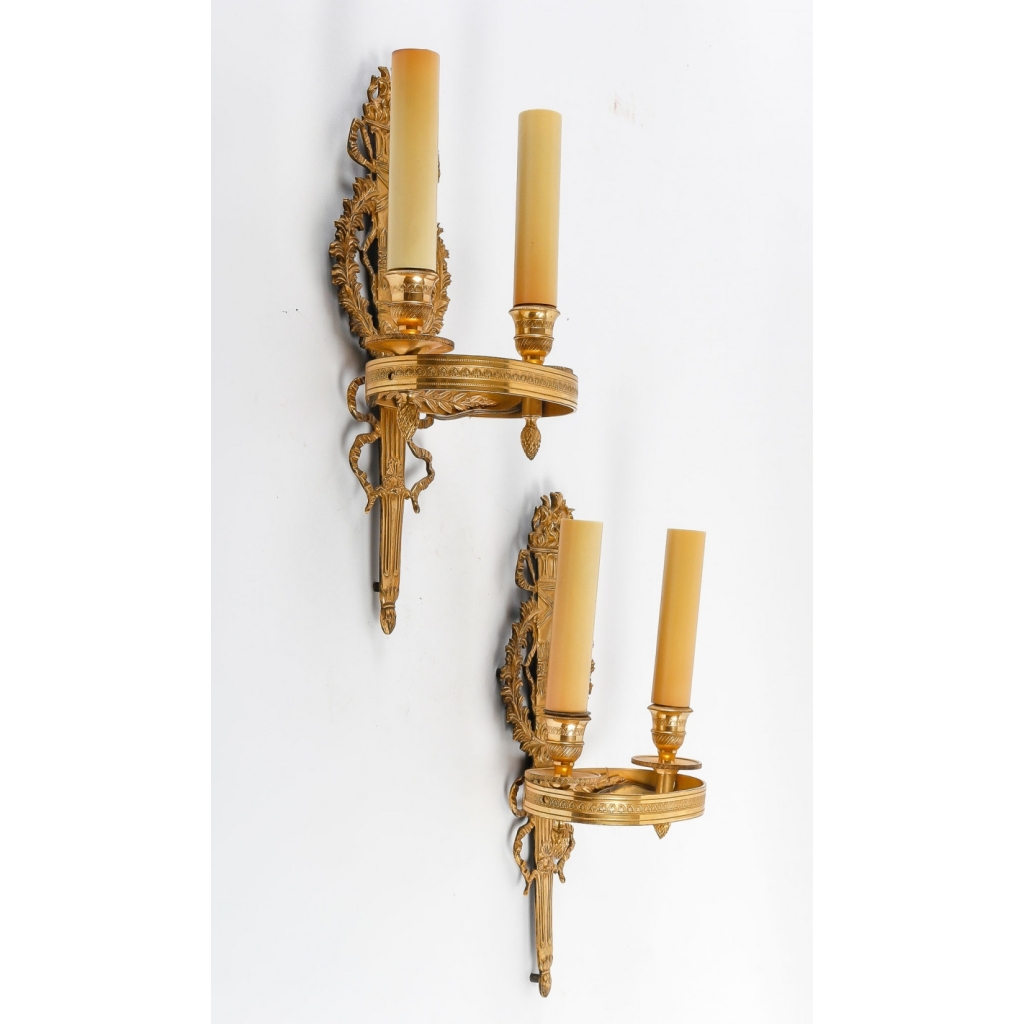 Paire d’appliques de style 1er Empire. | Biron Paire d'appliques de style 1er Empire.