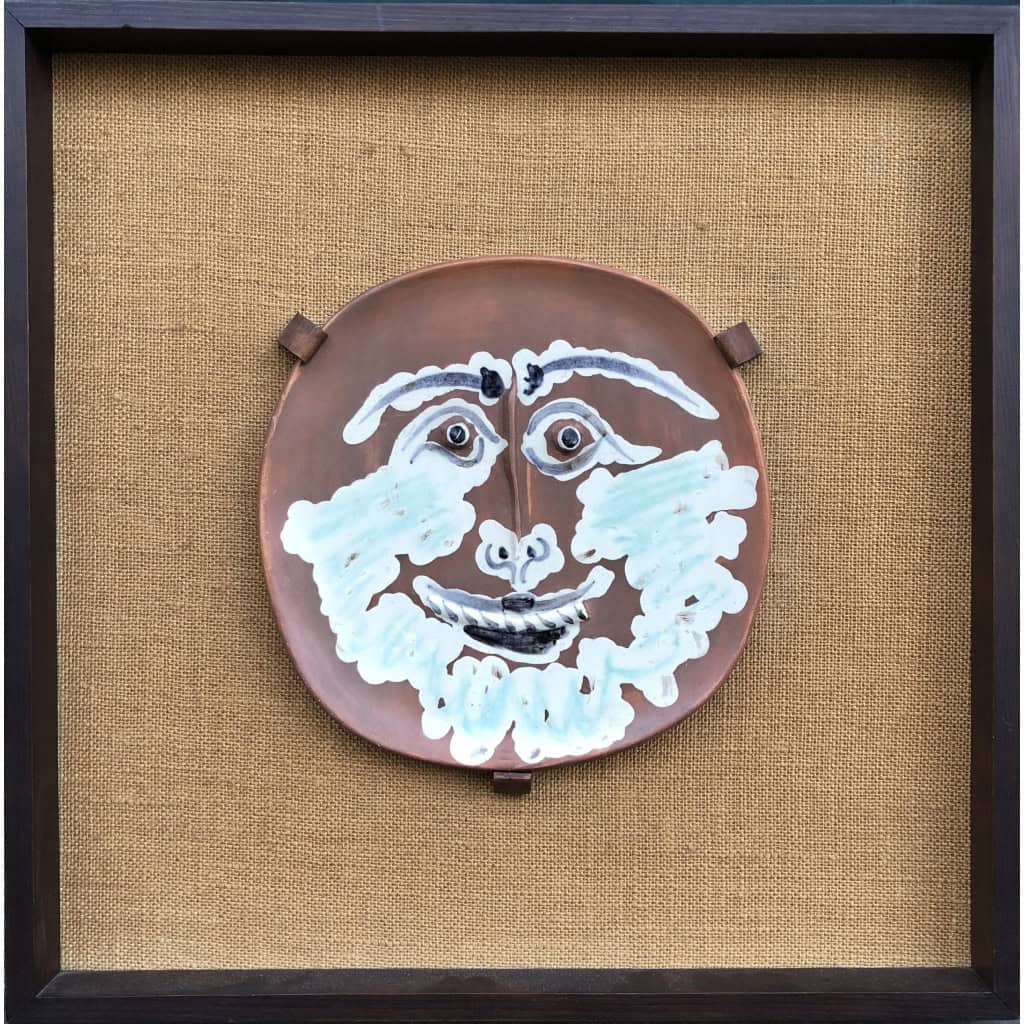 PICASSO Pablo & MADOURA Homme barbu 1959 Assiette en faïence signée Certificat d’authenticité | Biron PICASSO Pablo & MADOURA Homme barbu 1959 Assiette en faïence signée Certificat d’authenticité