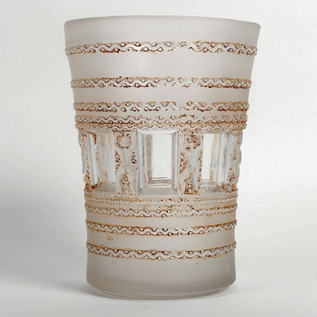Vase « Florence » verre blanc patiné sépia de René LALIQUE | Biron ||||||||