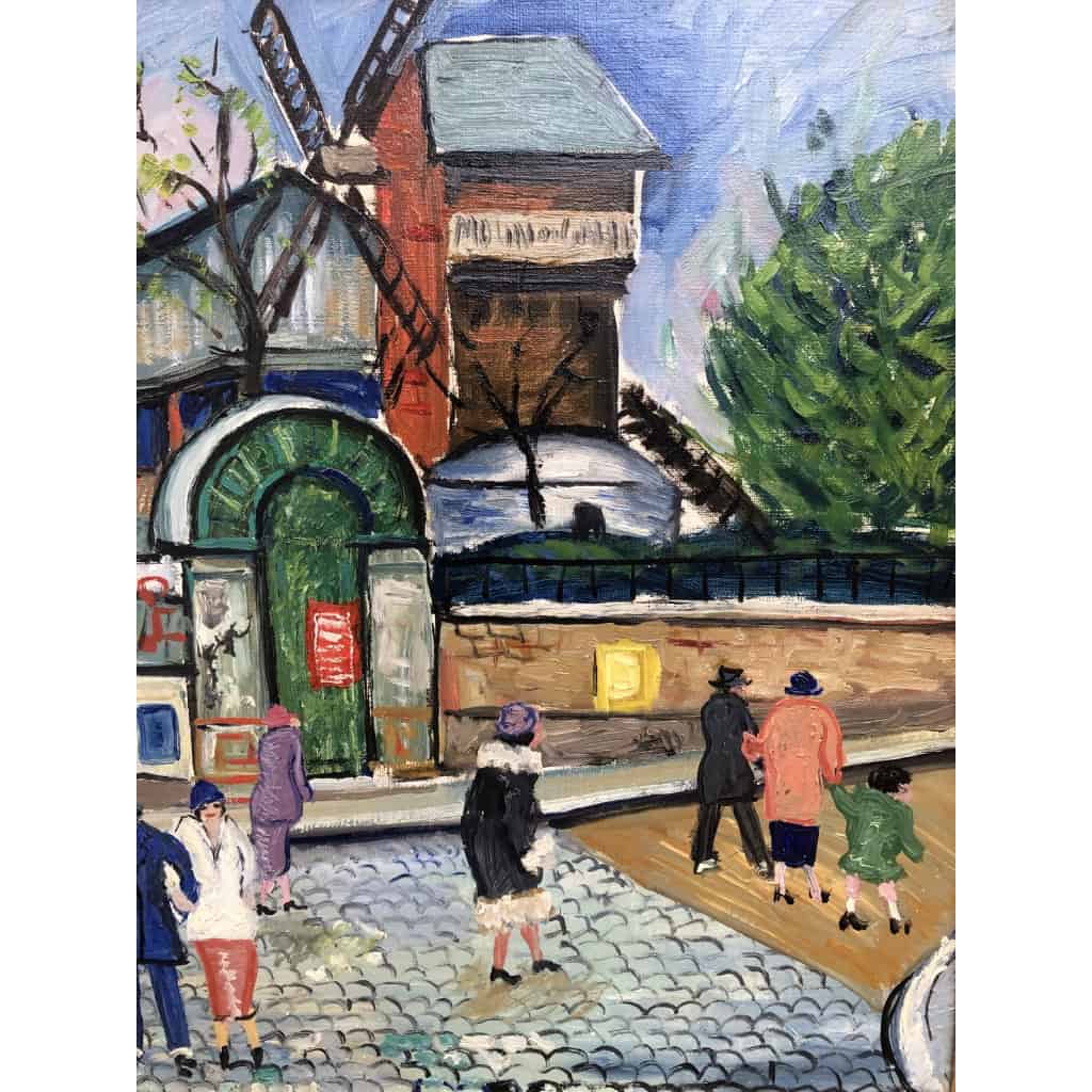GENIN Lucien Paris Animation Au Moulin De La Galette à Montmartre Huile sur Toile Signée Certificat d’authenticité | Biron GENIN Lucien Paris Animation Au Moulin De La Galette à Montmartre Huile sur Toile Signée Certificat d'authenticité