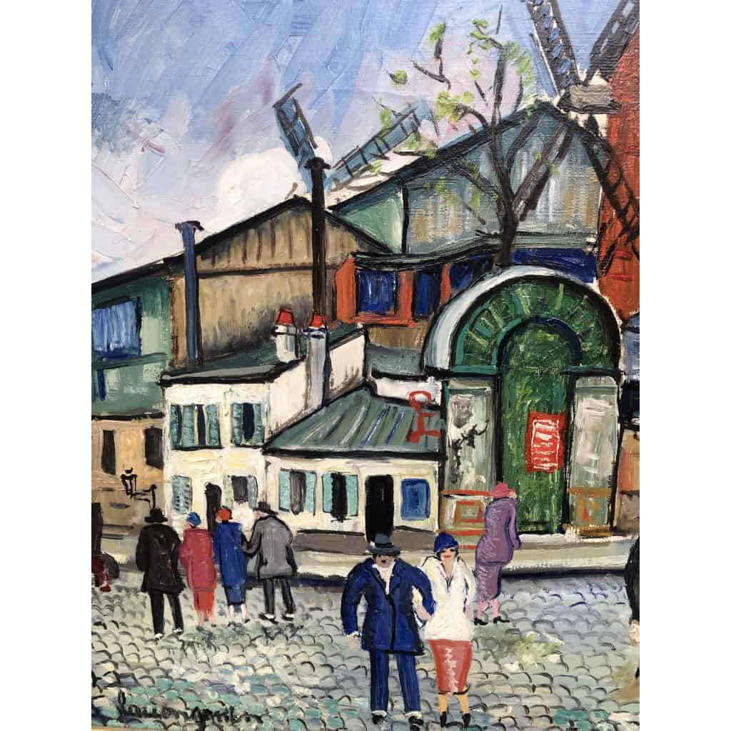 GENIN Lucien Paris Animation Au Moulin De La Galette à Montmartre Huile sur Toile Signée Certificat d’authenticité | Biron GENIN Lucien Paris Animation Au Moulin De La Galette à Montmartre Huile sur Toile Signée Certificat d'authenticité