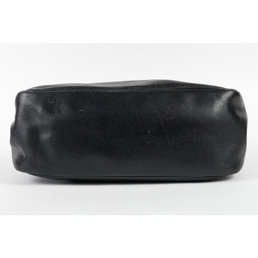 Sac à Main Vintage, Longchamp, Cuir Noir, XXème siècle. | Biron Sac à Main Vintage, Longchamp, Cuir Noir, XXème siècle.