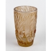 Vase « Coqs et Plumes » verre blanc patiné sépia de René LALIQUE | Biron Vase "Coqs et Plumes" verre blanc patiné sépia de René LALIQUE