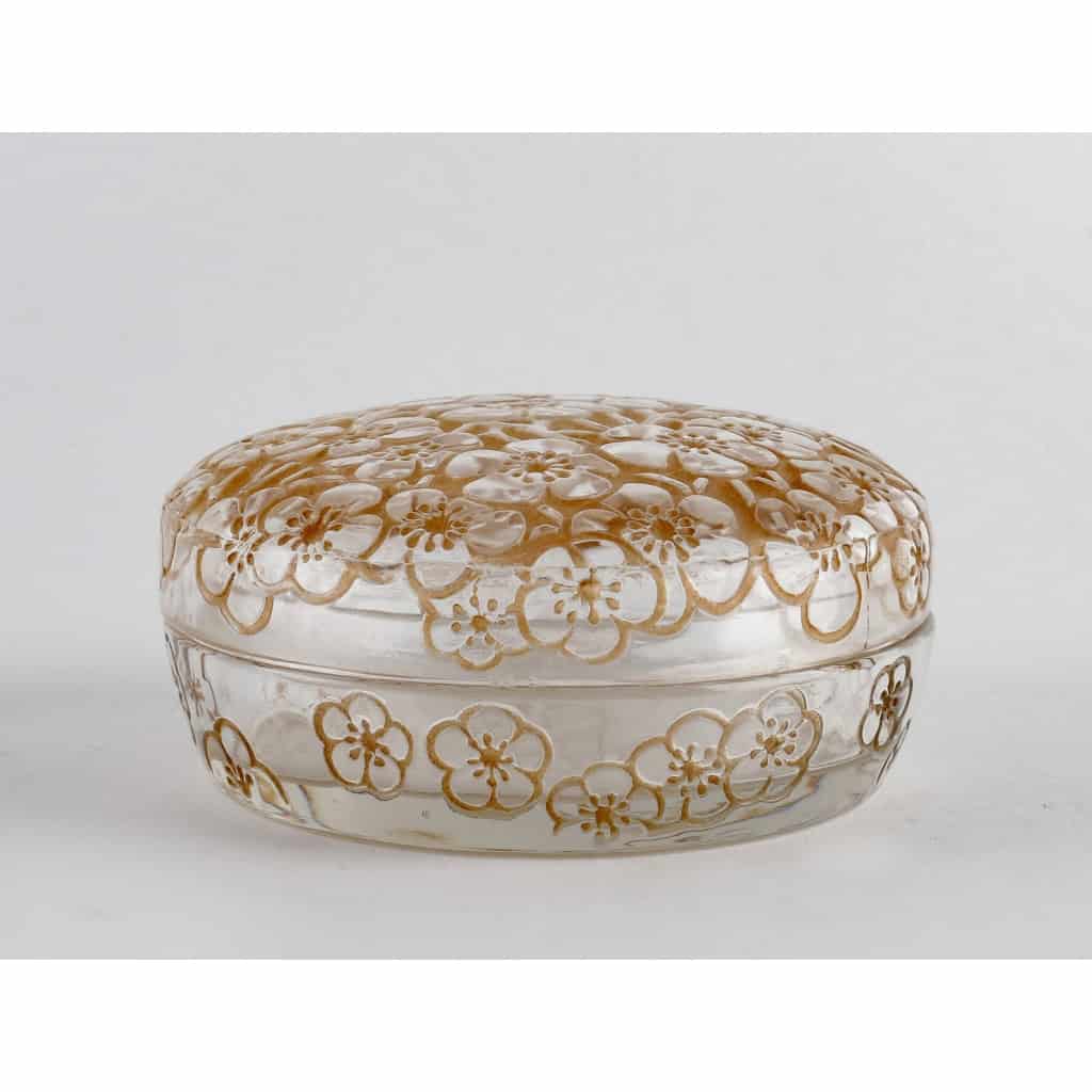 Boîte « Emiliane » verre blanc patiné sépia de René LALIQUE | Biron |||||||