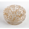 Boîte « Emiliane » verre blanc patiné sépia de René LALIQUE | Biron Boîte "Emiliane" verre blanc patiné sépia de René LALIQUE