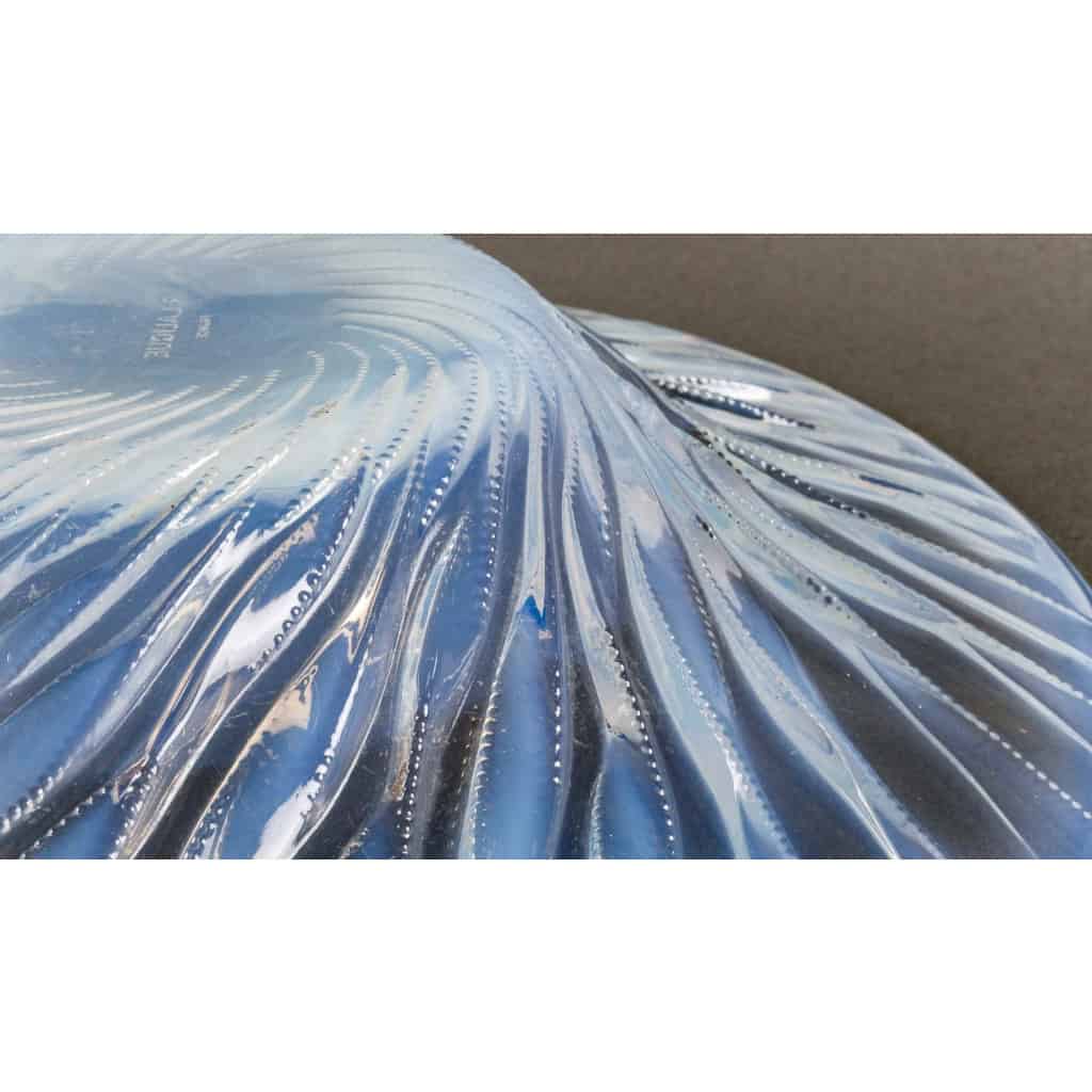 Coupe « Algues » verre opalescent de René LALIQUE | Biron Coupe "Algues" verre opalescent de René LALIQUE