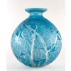 Vase « Milan » verre blanc patiné bleu électrique de René LALIQUE | Biron ||||||||