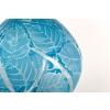 Vase « Milan » verre blanc patiné bleu électrique de René LALIQUE | Biron Vase "Milan" verre blanc patiné bleu électrique de René LALIQUE