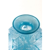 Vase « Milan » verre blanc patiné bleu électrique de René LALIQUE | Biron Vase "Milan" verre blanc patiné bleu électrique de René LALIQUE