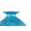 Vase « Milan » verre blanc patiné bleu électrique de René LALIQUE | Biron Vase "Milan" verre blanc patiné bleu électrique de René LALIQUE