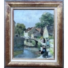 HERVE Jules Tableau 20è Siècle Un dimanche à la campagne Huile Sur Toile Signée Certificat d’authenticité | Biron HERVE Jules Tableau 20è Siècle Un dimanche à la campagne Huile Sur Toile Signée Certificat d’authenticité