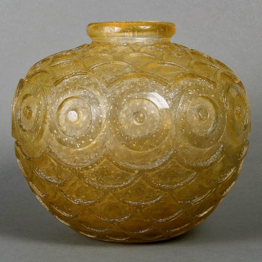 Daum Nancy France Vase Boule Art Déco circa 1930 | Biron ||||||||||