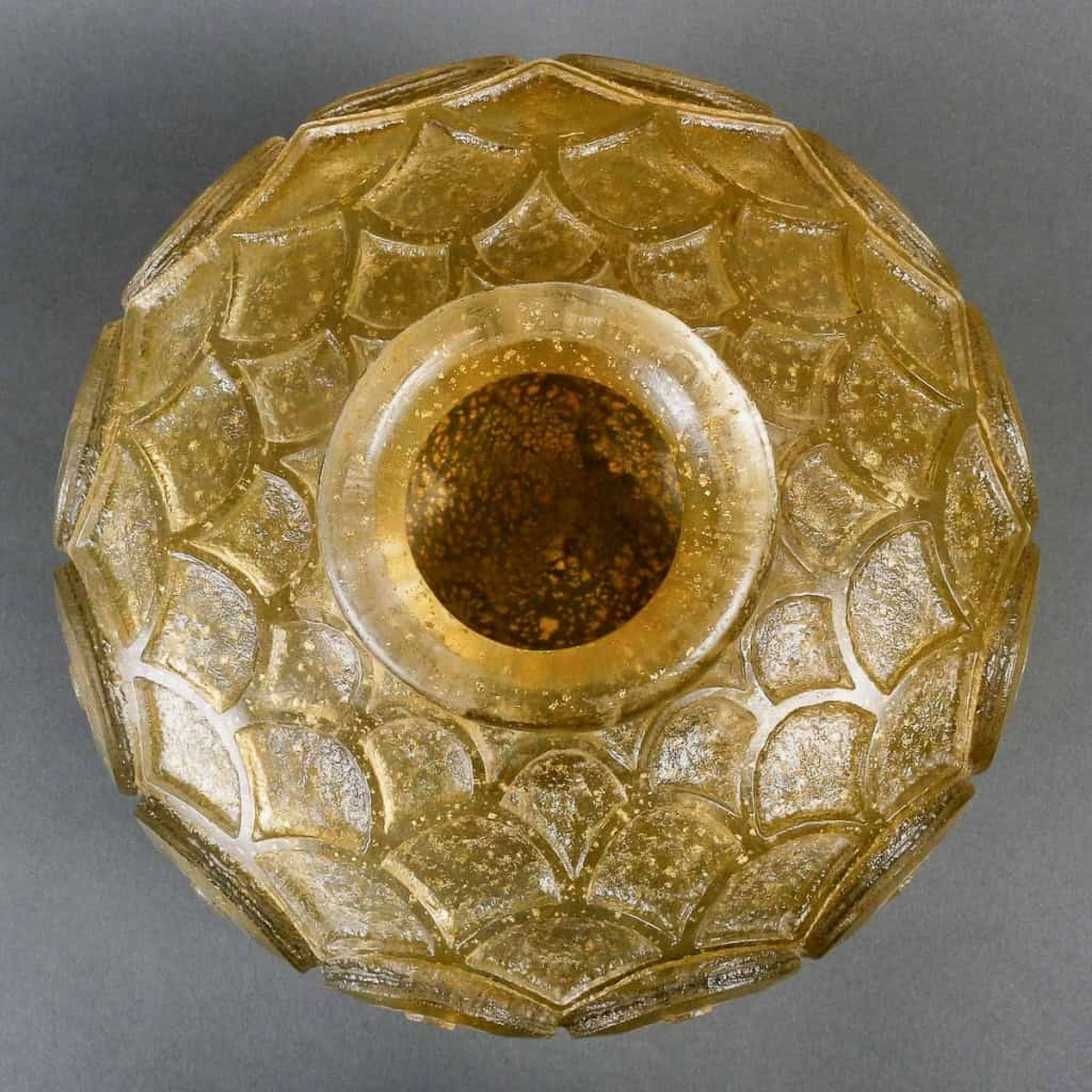 Daum Nancy France Vase Boule Art Déco circa 1930 | Biron Daum Nancy France Vase Boule Art Déco circa 1930