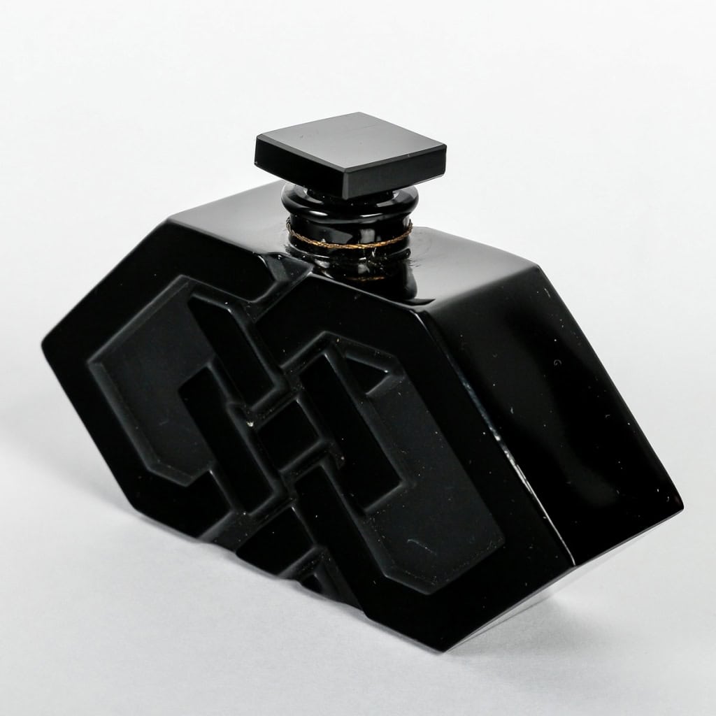 Boite « Quatre Flacons » verre noir de René LALIQUE pour D’Orsay | Biron Boite "Quatre Flacons" verre noir de René LALIQUE pour D'Orsay