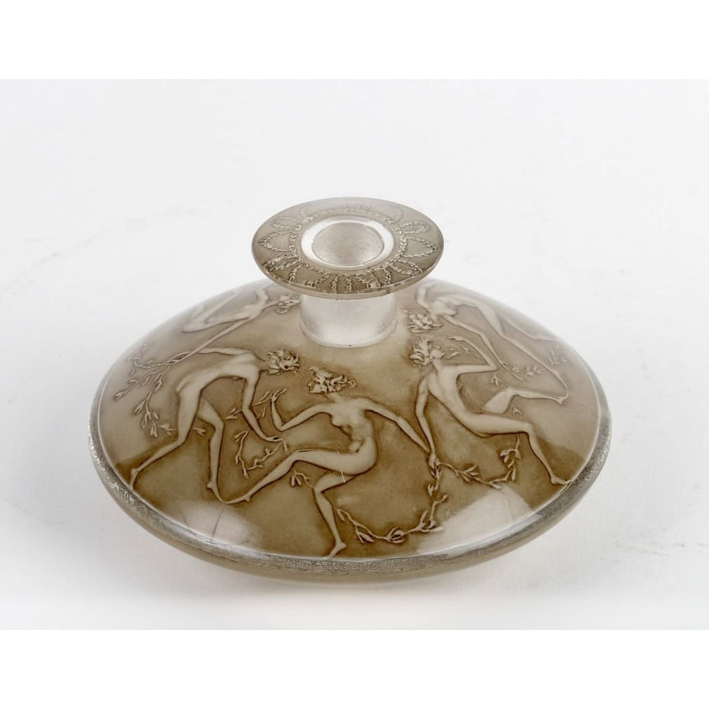 Flacon « Six Danseuses » verre blanc patiné sépia de René LALIQUE | Biron |||||||