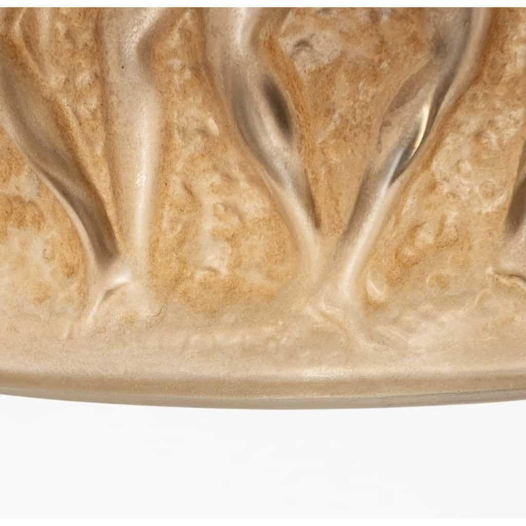 Flacon « Calendal » verre blanc patiné sépia de René LALIQUE pour Molinard | Biron Flacon "Calendal" verre blanc patiné sépia de René LALIQUE pour Molinard