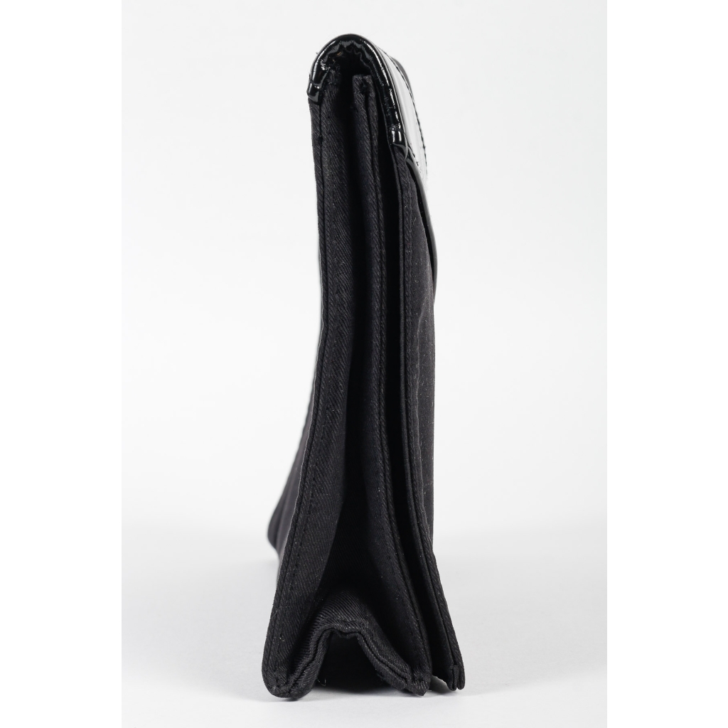 Pochette Yves Saint-Laurent Vintage, Cuir Noir, XXème Siècle.