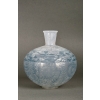 Vase « Lièvres » verre opalescent double couche patiné bleu de René LALIQUE | Biron |||||||||||