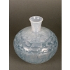 Vase « Lièvres » verre opalescent double couche patiné bleu de René LALIQUE | Biron Vase "Lièvres" verre opalescent double couche patiné bleu de René LALIQUE