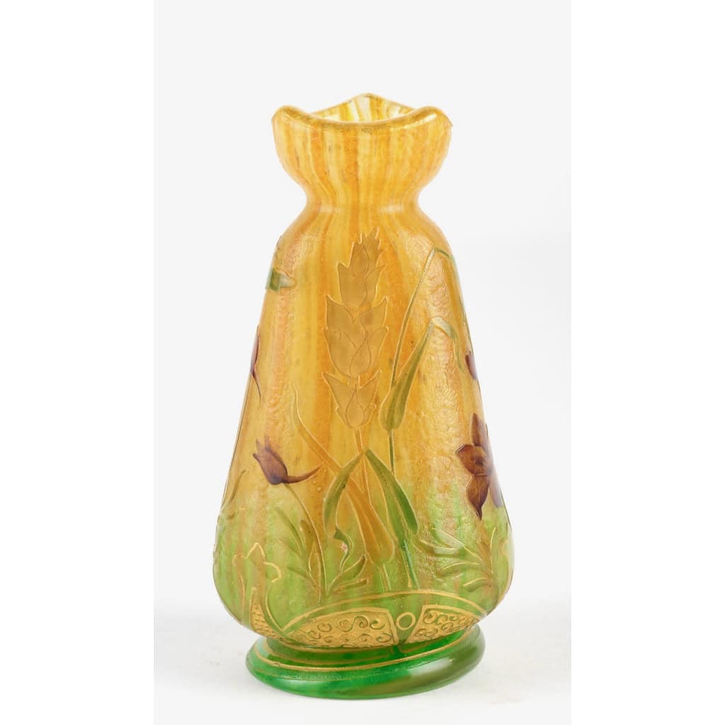 DAUM Nancy Vase « Epis de blé et pavots » circa 1898 | Biron DAUM Nancy Vase "Epis de blé et pavots" circa 1898