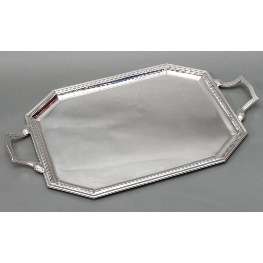 E. VABRE – Plateau en argent massif ART DECO vers 1930 | Biron |||||||