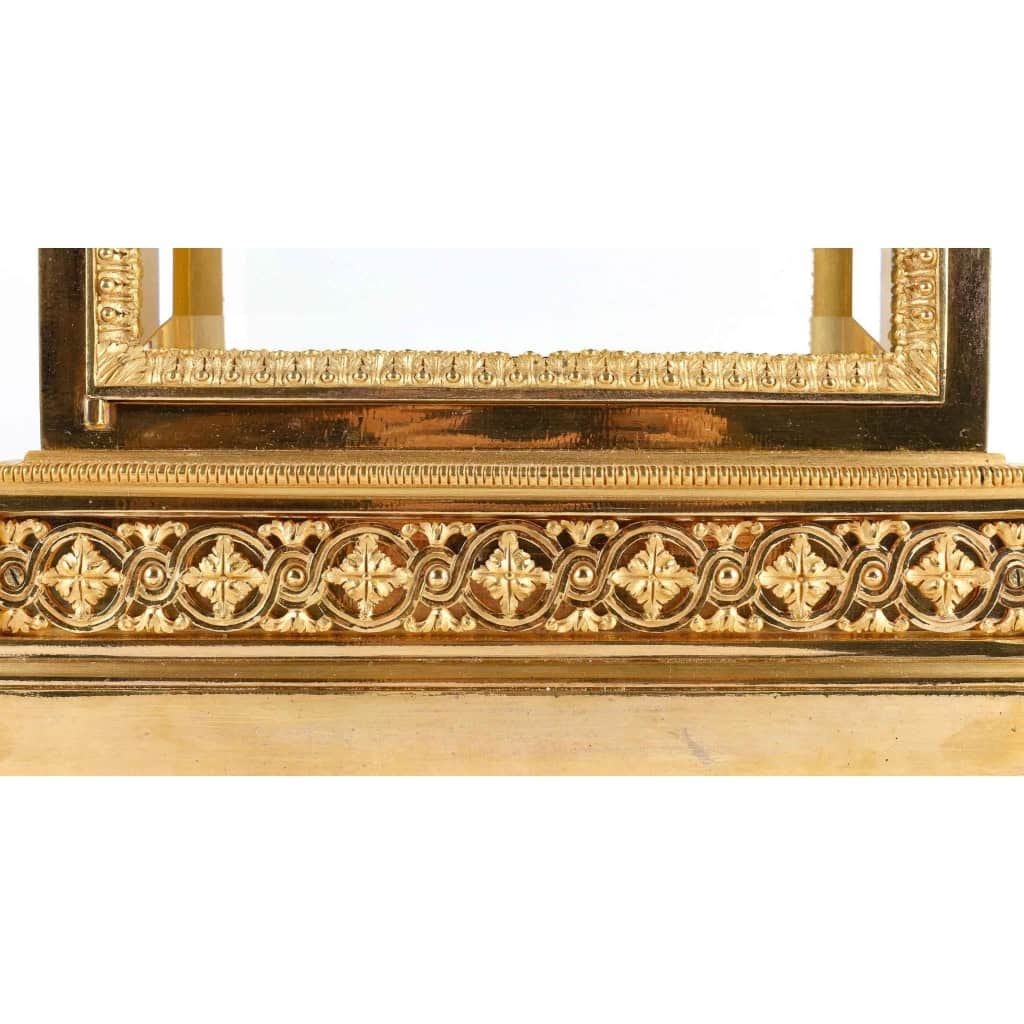 Pendule Régulateur de Cheminée en Bronze Doré XIXème Siècle | Biron Pendule Régulateur de Cheminée en Bronze Doré XIXème Siècle