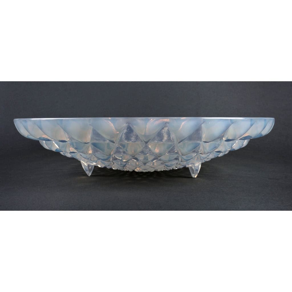 Coupe « Rosaces » verre opalescent de René LALIQUE | Biron Coupe "Rosaces" verre opalescent de René LALIQUE