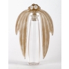 Flacon « Bouchon Eucalyptus » verre blanc patiné sépia de René LALIQUE | Biron ||||||||||