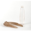 Flacon « Bouchon Eucalyptus » verre blanc patiné sépia de René LALIQUE | Biron Flacon "Bouchon Eucalyptus" verre blanc patiné sépia de René LALIQUE
