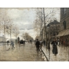 PETILLON Jules Paris Animation Quai De Gesvres Place Du Châtelet Huile Signée Certificat d’authenticité | Biron PETILLON Jules Paris Animation Quai De Gesvres Place Du Châtelet Huile Signée Certificat d’authenticité