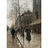 PETILLON Jules Paris Animation Quai De Gesvres Place Du Châtelet Huile Signée Certificat d’authenticité | Biron PETILLON Jules Paris Animation Quai De Gesvres Place Du Châtelet Huile Signée Certificat d’authenticité