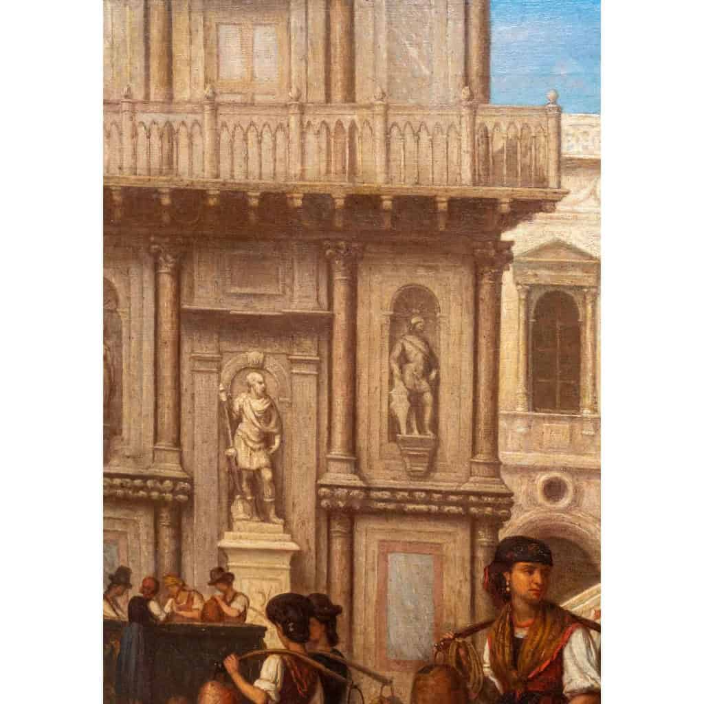 Hippolyte Plantet 1829-1882. La cour du Palais des Doges. | Biron Hippolyte Plantet 1829-1882. La cour du Palais des Doges.