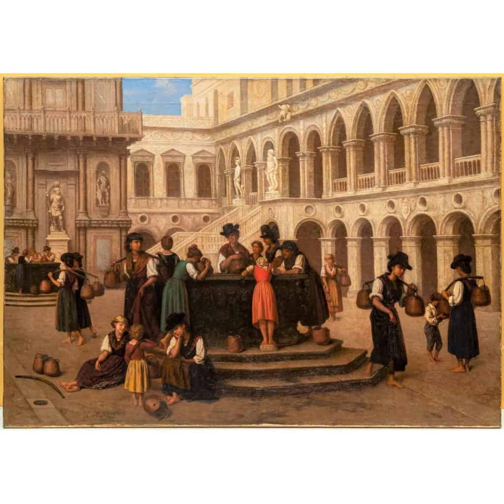 Hippolyte Plantet 1829-1882. La cour du Palais des Doges. | Biron Hippolyte Plantet 1829-1882. La cour du Palais des Doges.