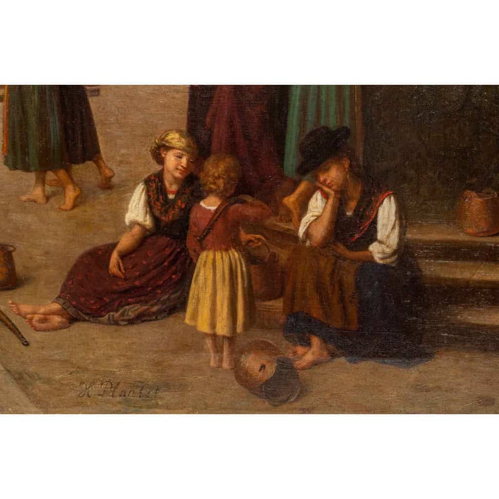 Hippolyte Plantet 1829-1882. La cour du Palais des Doges. | Biron Hippolyte Plantet 1829-1882. La cour du Palais des Doges.