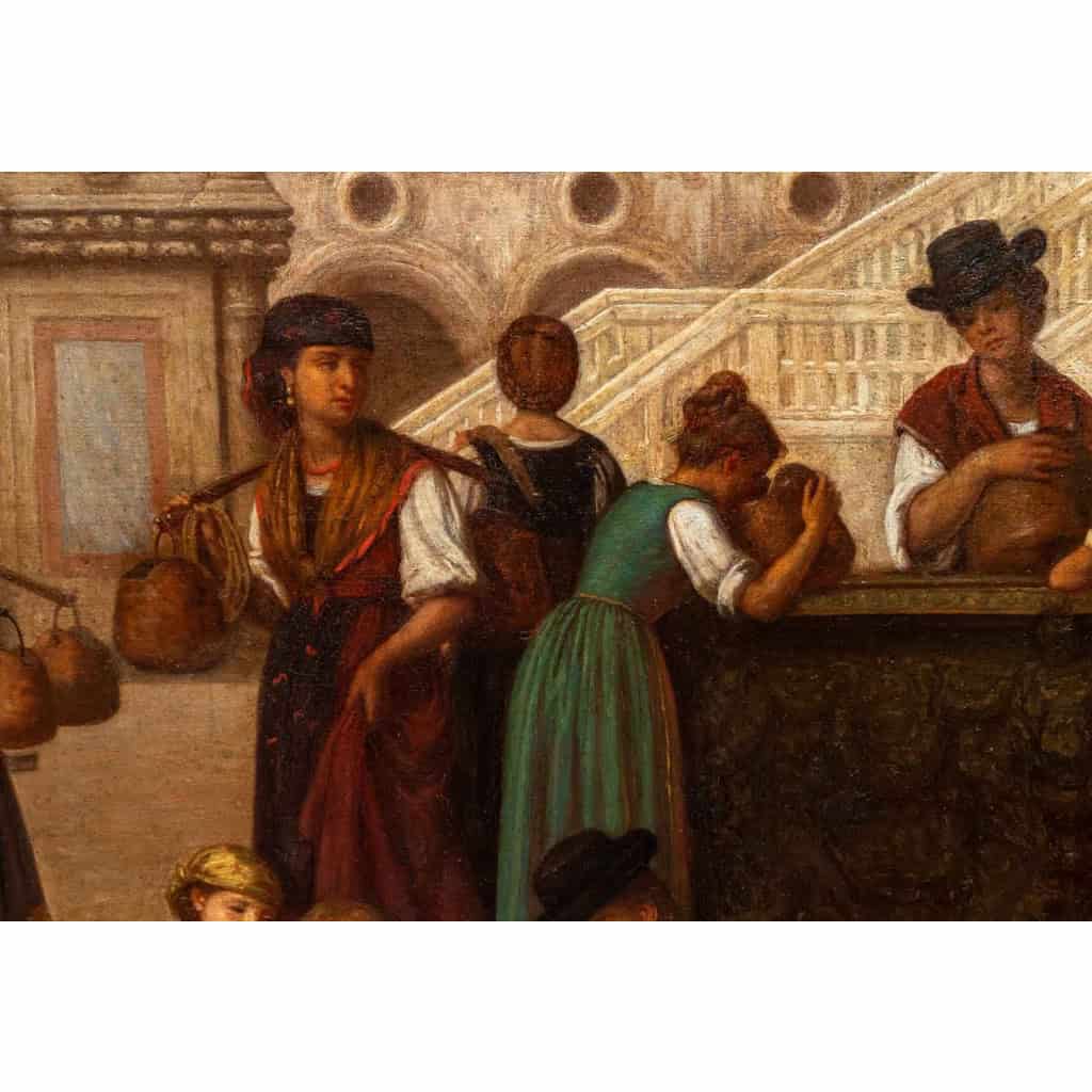 Hippolyte Plantet 1829-1882. La cour du Palais des Doges. | Biron Hippolyte Plantet 1829-1882. La cour du Palais des Doges.