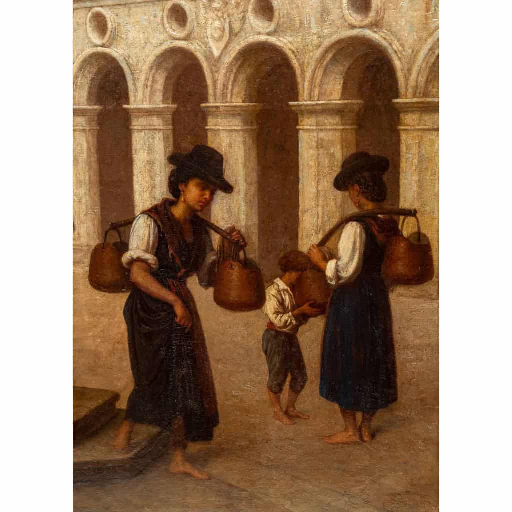 Hippolyte Plantet 1829-1882. La cour du Palais des Doges. | Biron Hippolyte Plantet 1829-1882. La cour du Palais des Doges.