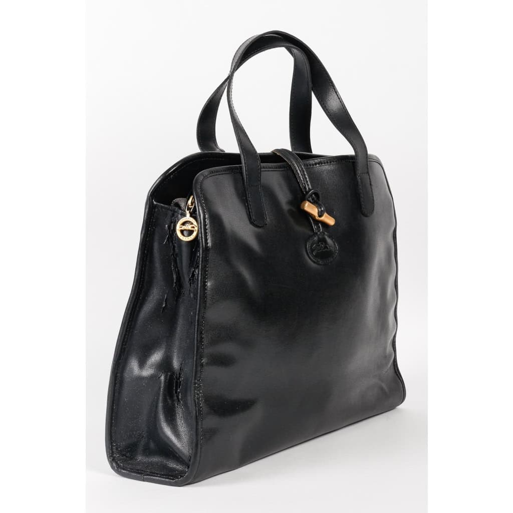 Sac Longchamp, Noir, XXème siècle.