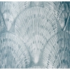 Vase « Coquilles » verre blanc patiné bleu de René LALIQUE | Biron Vase "Coquilles" verre blanc patiné bleu de René LALIQUE